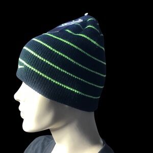 Nike Striped Black and Green Beanie size 8/20